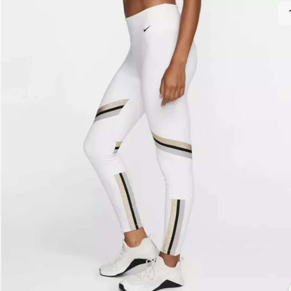 Nike Women's One Icon Clash 7/8 Leggings White M
